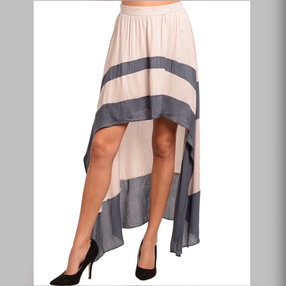 Dresses & Skirts - Hi & Low Taupe Charcoal Skirt